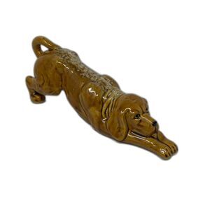 Vintage MCM Lab Labrador Retriever Downward Facing Stretching Ceramic Dog Figure